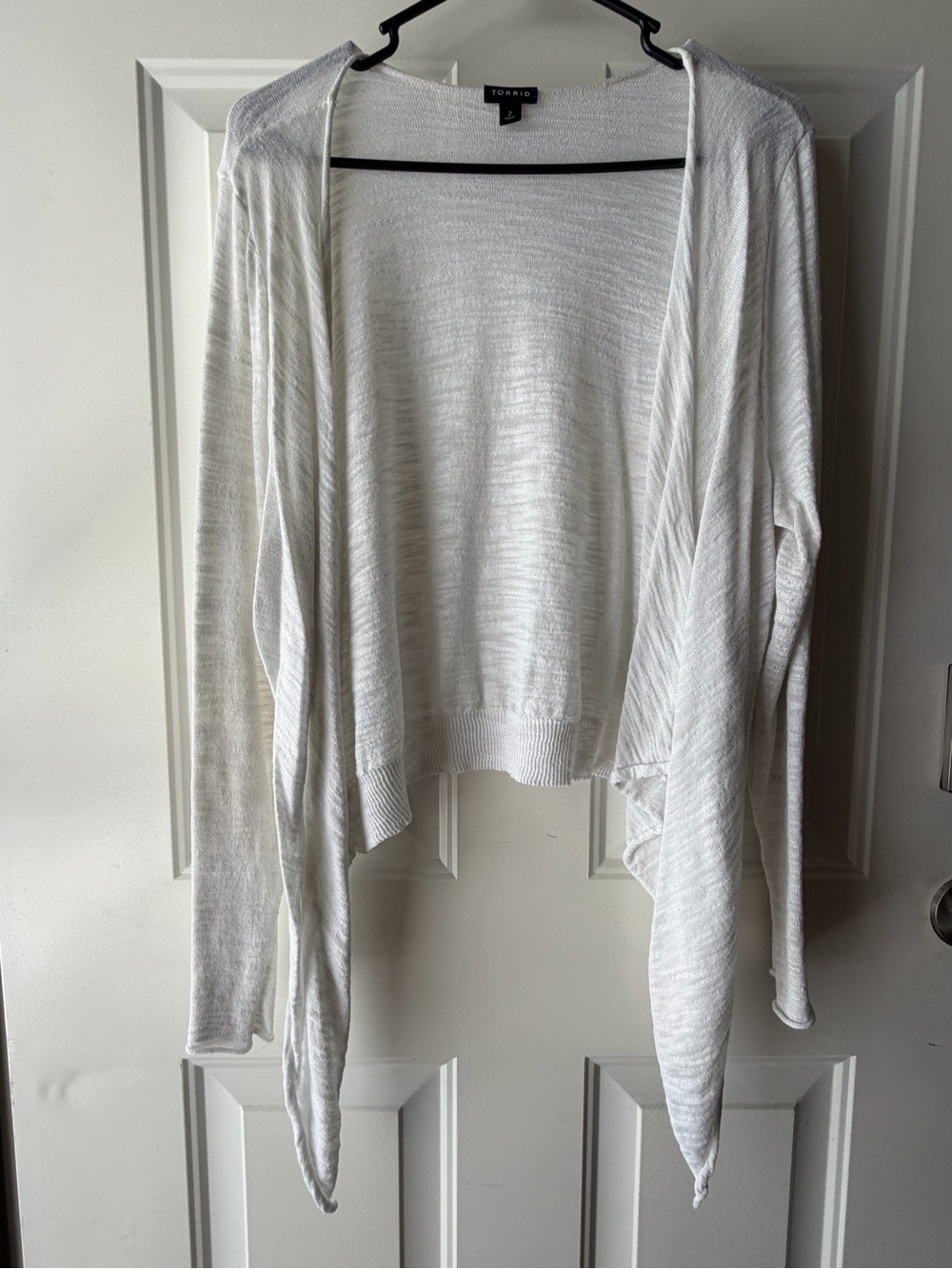Torrid Size 2 White Lightweight Open-Front Women’s Cardigan Sweater